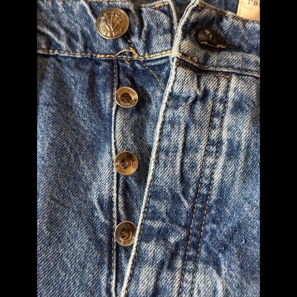 Rag & Bone Jean Shorts 32 Blue Cut Off High Rise Fray 5 Pocket Denim Button Fly - Picture 10 of 10